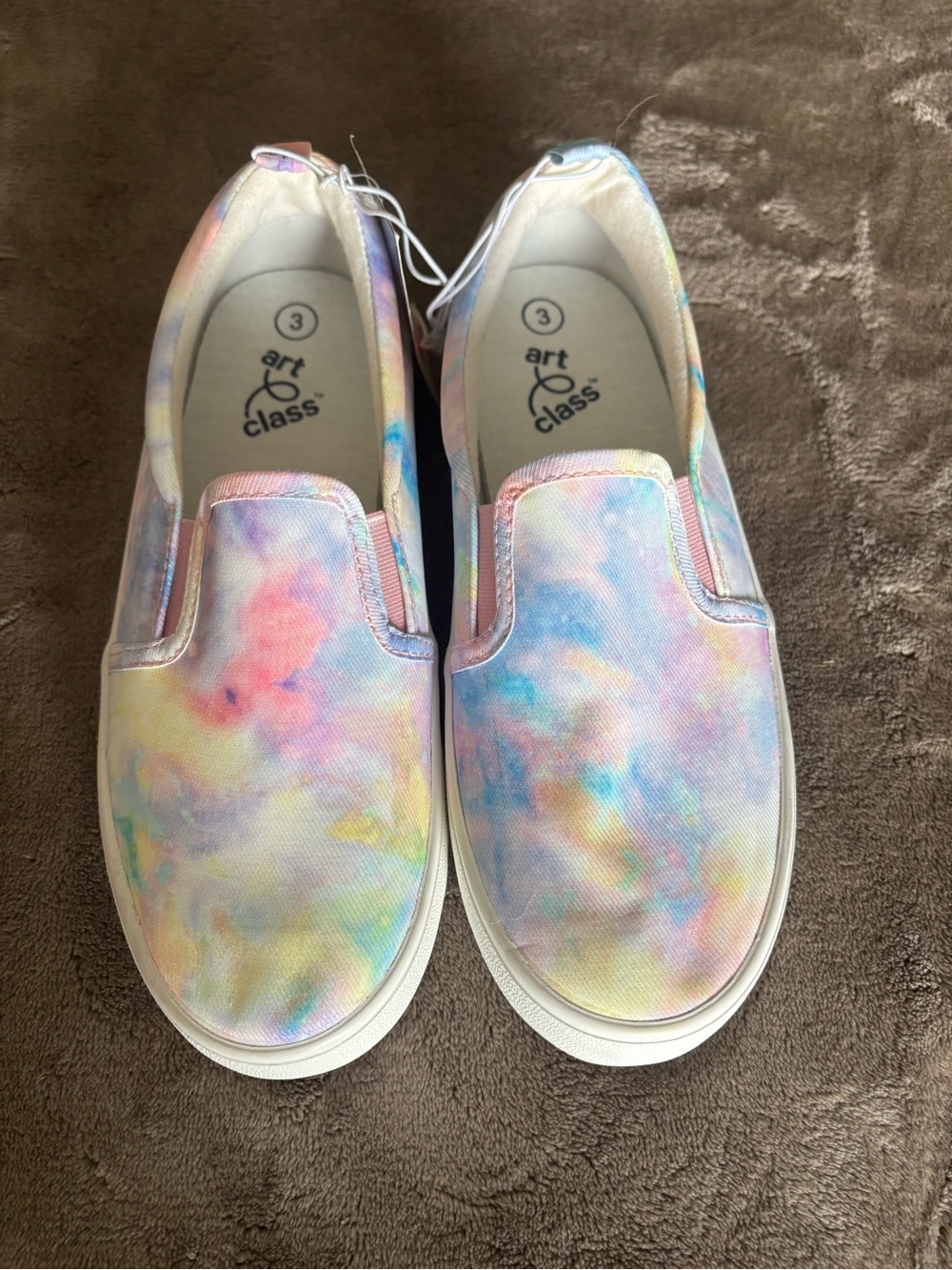 Art Class Kids' Tie-Dye Slip-On Sneakers - Pastel Multicolor